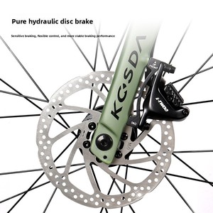 Bicicletta da <span class=keywords><strong>Strada</strong></span> con Forcella in Carbonio, 9 Velocità, Freni a Disco, Telaio in Lega di Alluminio, Forcella Rigida Ultra-leggera <span class=keywords><strong>per</strong></span> Uomo e Donna, <span class=keywords><strong>Strada</strong></span>/Fuoristrada - Product Image 6