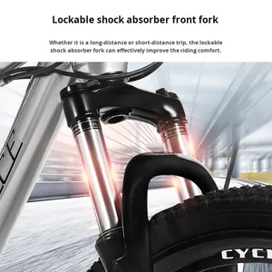 Bicicleta de Montaña de Carreras con Absorción de Impactos de 24/26 Velocidades, Cuadro de Fibra de <span class=keywords><strong>Carbono</strong></span>, Frenos de Disco, Llantas de 26 Pulgadas, Ancho de Llanta de 26*4\", Carga de 160 kg - Product Image 4