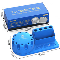 Support de rangement magnétique pour tournevis de réparation de téléphones portables, rotatif à 360 degrés, design compact et léger, boîte en plastique