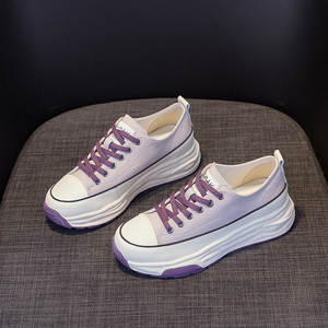 Zapatos <span class=keywords><strong>para</strong></span> correr de cuero con suela gruesa de moda informal de Otoño de <span class=keywords><strong>Año</strong></span> <span class=keywords><strong>Nuevo</strong></span> <span class=keywords><strong>para</strong></span> mujer, estilo Retro de nicho, aumento de altura - Product Image 5