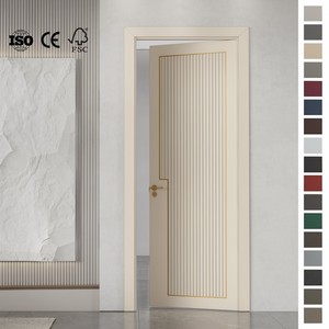 Puertas Corredizas de Madera Sólida Tailandesa para Dormitorio de Apartamento, Estilo Moderno, de Alta Calidad, Lujosas y Seguras, Laminadas - Product Image 1