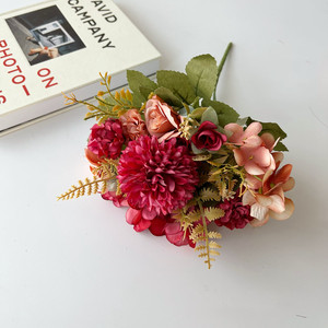 Bouquet de pivoines artificielles Hiroshi Misae, fleurs en soie à 7 tiges, décoration pour la maison et les mariages - Product Image 2