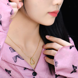 Collar con Colgante de Lágrima Chapado en Oro de 18K de Alta Calidad YILUN, Joyería Elegante con Circonita Cúbica, Collar de Diseño en Plata 925 para Mujer - Product Image 6