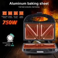 Nouveau facile à nettoyer poêle antiadhésive multi-fonctionnel Sandwich petit déjeuner Machine Portable petit ménage Double-pan Mini grille-pain