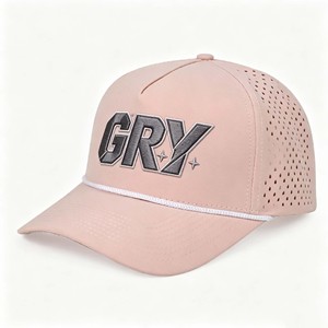 Custom Logo High Quality 5 Panel Laser Cut Hole Perforated Gorras Sports Performance Hat <b>WaterProof</b> Baseball <b>Cap</b> - Product Image 3