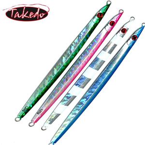 TAKEDO JY23 120g 160g 200g Long Lead Jig 3D Eyes Long et <span class=keywords><strong>T</strong></span> <span class=keywords><strong>Hin</strong></span> Vitesse de naufrage rapide Appâts de pêche Jigs Leurres Sinker - Product Image 5