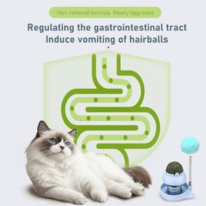 Juguete Multifuncional Giratorio para Gatos con Hierba Gatera y Menta, Pelota de Hierba Gatera para Limpieza Dental, Juguete de Aguacate con Hierba Gatera - Product Image 4