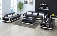 Canapé d'angle moderne et personnalisé en cuir véritable de haute qualité, garni d'éponge, pour salon - NOUVEAU STYLE