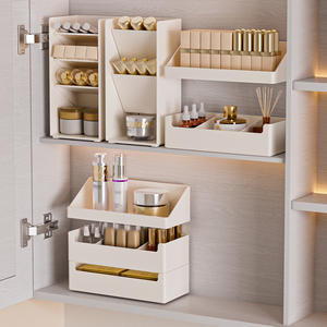 กล่องเก็บเครื่องสำอางแบบลิ้นชัก ชั้นวางของพลาสติกพร้อมลิ้นชัก สำหรับจัดเก็บเครื่องสำอาง ผลิตภัณฑ์บำรุงผิว โต๊ะเครื่องแป้ง จัดเก็บบนโต๊ะ - Product Image 3