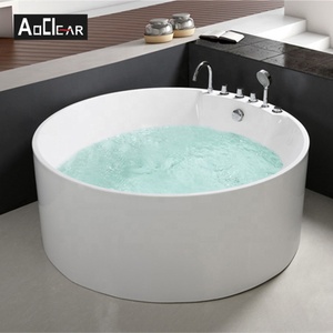 Wuyiya — grande <span class=keywords><strong>baignoire</strong></span> <span class=keywords><strong>japonaise</strong></span> en <span class=keywords><strong>bois</strong></span>, trempée et massage, autoportante, ronde, système d'hydro - Product Image 2