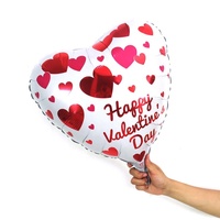 18-Zoll Valentinstag Herz-Liebesballons Folie-Ballon für frohen Valentinstag Heim-Party-Dekoration Versorgung