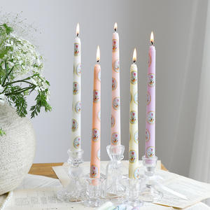 Bougie artisanale sans fumée en cire de coco, 25 cm, motif européen, pour un dîner romantique aux chandelles, décoration d'intérieur, idéale pour les fêtes de Diwali - Product Image 3