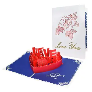 Aşk kartları 3d tebrik kartları karınız için mutlu doğum günü hediyesi kutu kız arkadaşı anne kardeş fikirleri benzersiz doğum günü hediyesi takım