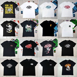 T-<span class=keywords><strong>shirt</strong></span> unisexe en coton pur SYNA WORLD, style américain, imprimé lettres hip-hop, col rond, manches courtes, respirant, coupe ample - Product Image 1