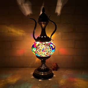 Turkish-style Retro <strong>Glass</strong> <strong>Lamp</strong> Decoration <strong>Table</strong> <strong>Lamp</strong>, Pitcher-shaped <strong>Lamp</strong>, LED Decoration <strong>Table</strong> <strong>Lamp</strong> - Product Image 5