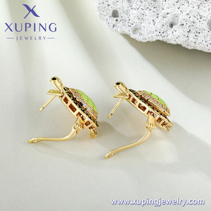 Xuping14k مطلية بالذهب التخصيص لطيف سيدة الحيوان السلحفاة المحيط الشاطئ السلاحف البحرية قلادة القرط قلادة مجموعة المجوهرات - Product Image 5