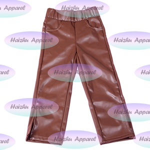 Pantalones Anchos de Cintura Alta para Chicas, Talla Grande, de Piel Sintética Suave, Estilo Hip Hop, con Cintura Elástica - Product Image 1
