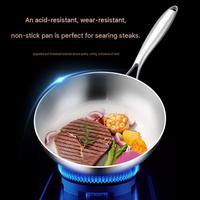 Wajan Penggorengan Baja Tahan Karat 18/10, Wajan Datar untuk Steak & Pancake, Wajan Masak Tanpa Lapisan untuk Hotel Restoran Dapur Rumah