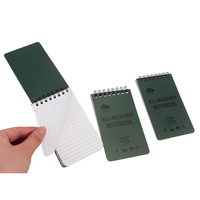Libreta Táctica Personalizada Impermeable de Bolsillo para Todo Clima con Espiral Superior y Papel Cuadriculado para Actividades al Aire Libre