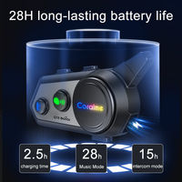 El más nuevo diseño Q18 Blue Tooth 5,3 + 5,0 casco motocicleta intercomunicador auriculares 500M Música compartir inalámbrico Blue Tooth casco intercomunicador