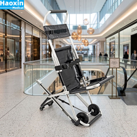 Chaise d'évacuation pliable légère en alliage d'aluminium pour une personne – Idéale pour les évacuations d'urgence et les secours en descente d'escaliers (ambulance)