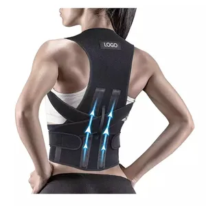 2022 Black Custom Belt Back Brace Back Support Posture Corrector Back Shoulder Posture Corrector for Men and Women Black