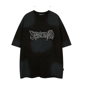 Camiseta de Manga Corta de Verano, Estilo Retro, Unisex, Bordada, Lavada, de Corte Holgado, 250g, Estilo Americano <span class=keywords><strong>Vintage</strong></span> - Product Image 2