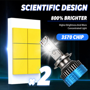 <span class=keywords><strong>Bombillas</strong></span> LED para Faros Delanteros de Coche F8 Pro de Alta Potencia, Diseño Nuevo de Fábrica, 200W 40000LM, H7 H11 H4 - Product Image 5