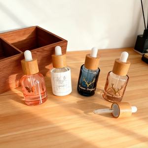 Flacons compte-gouttes fins en verre ambré de 1 oz, 2 oz, 4 oz, 8 oz, 16 oz, 32 oz, 10 ml, 15 ml, vides, avec tête compte-gouttes blanche, pour huiles essentielles - Product Image 1