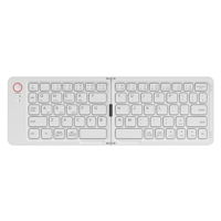 Teclado Plegable Ultra Delgado con Interruptor de Tijera de 3 Canales, Recargable por Tipo-C para iOS, Android, Windows, Mac, Tablet y Teléfono