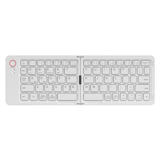 Foldable Keyboard Ultra Slim 3-Channel Scissor Switch Type-C Rechargeable for IOS Android Windows Mac Tablet Phone