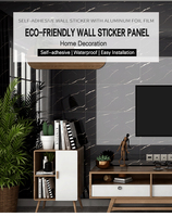 Panneaux muraux en PVC modernes à effet brillant, aspect marbre, écologiques, non toxiques, insonorisés, géométriques, imperméables, pour salon de divertissement