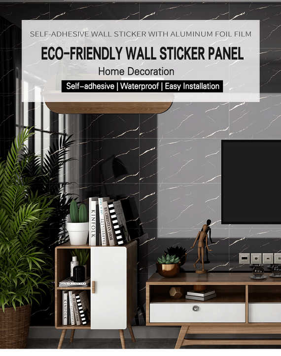 Modern Marble PVC Wall Panels - Eco-Friendly & Waterproof for Living ...