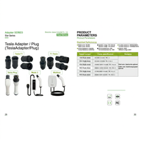 Adaptor Pengisian Daya Tesla T1 Tesla Mode 2 Wallbox Konektor EV Fase Tunggal
