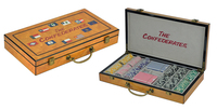Boîte de jeu de poker en bois noir personnalisée de grande taille