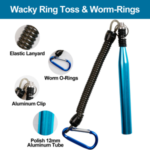 133 pièces bâton souple ver Kit de pêche poids de balle crochets décalés O anneaux Wacky Rig boîte à outils basse leurre plomb pour lac vivaneau - Product Image 3