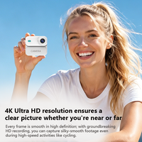 Caméra d'action portable 4K avec écran rabattable pour le cyclisme, la randonnée, les voyages, les vlogs et l'enregistrement vidéo quotidien