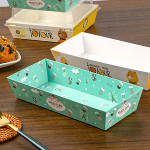 Cajas para Sándwiches, Envases para Hornear, de Papel y Plástico, Rectangulares, Desechables, para Almacenamiento de Alimentos, Caja para Pastel, Contenedor para Llevar, HDPE Primario - Product Image 3