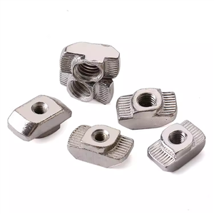 Accessoires pour <span class=keywords><strong>profil</strong></span>és aluminium Série 4040 : Écrous en T M4 M5 M6 à encastrer, zingués à haute résistance, pour fente de 8 mm - Product Image 4