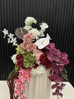 Décoration florale durable pour événements, fleurs artificielles, centre de table de mariage, chemin de table fleuri