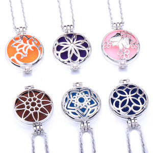 30MM Điều Chỉnh Chữa Bệnh Bằng Thép Không Gỉ <span class=keywords><strong>Diy</strong></span> Aroma Tree Of Life Hương Liệu Tinh Dầu Khuếch Tán Vòng Cổ - Product Image 5