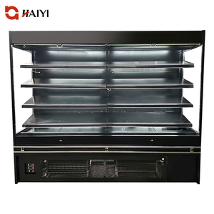 Refrigerador Comercial Abierto para Vegetales, Vitrina Refrigerada Multideck, Exhibidor de Aire de Acero Inoxidable con Estantes Ajustables para - Product Image 2