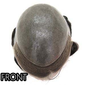 Perruque en 100% cheveux humains pour hommes, système de remplacement, toupet lace français, vente en gros, nouvelle collection - Product Image 5