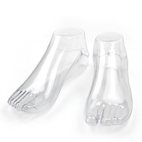 Modèle de pieds épaissis, modèle de jambe, modèle de chaussettes bateau, modèle de support de chaussure, sandales, accessoires de présentation de chaussures en plastique AL652