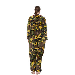 AIMINYZ all'ingrosso nuovo Fashion Design Camouflage verde autunno Polar flanella Cartoon Animal Winter Warm Dinosaur Adult <span class=keywords><strong>pigiama</strong></span> - Product Image 4