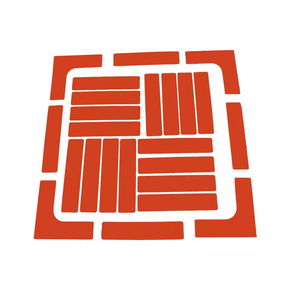 Jeu de marqueurs de limite de qualité supérieure Lignes de limite de plancher de terrain de pickleball portables pour intérieur extérieur Marqueurs rouges et jaunes - Product Image 1