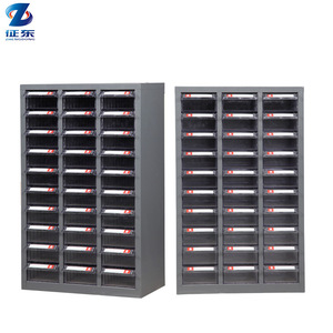 MaxWorks 80694 Étagère murale de rangement à 30 compartiments pour vos écrous, boulons, vis, clous, perles, Bleu et Rouge