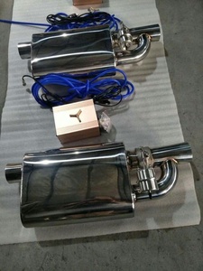 Universal High Performance 3" Racing <b>Car</b> Exhaust Muffler Stainless Steel 304 Mirror <b>Polished</b> Valvetronic for F30 - Product Image 6