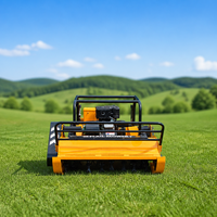 Tondeuse à gazon télécommandée sur chenilles à essence professionnelle, robot de coupe d'herbe sans fil longue portée