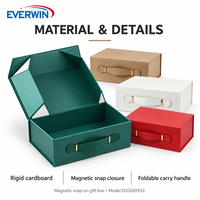 Boîte cadeau magnétique pliable personnalisée de qualité supérieure avec poignée de transport en carton pour bijoux, montres, parfums, emballage de vente au détail